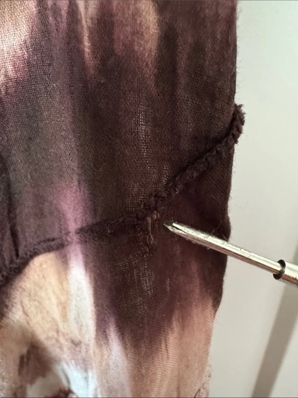 Tie-Dye Crinkle Skirt - Green, Brown & Pink - Picture 7 of 11